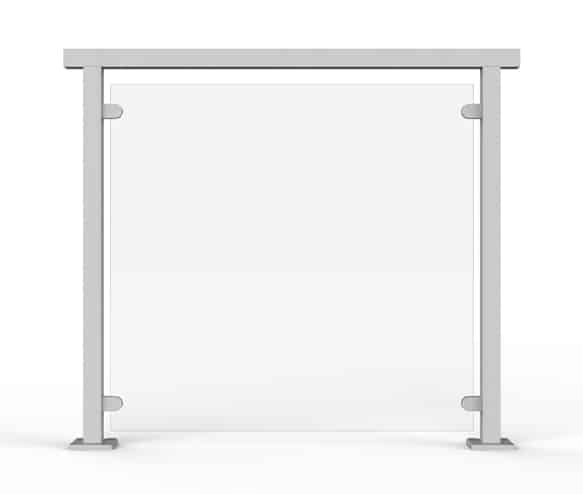 Glass Balustrade with Aluminium Posts
